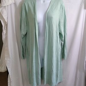 Susan Graver 1x mint green cardigan #MA120